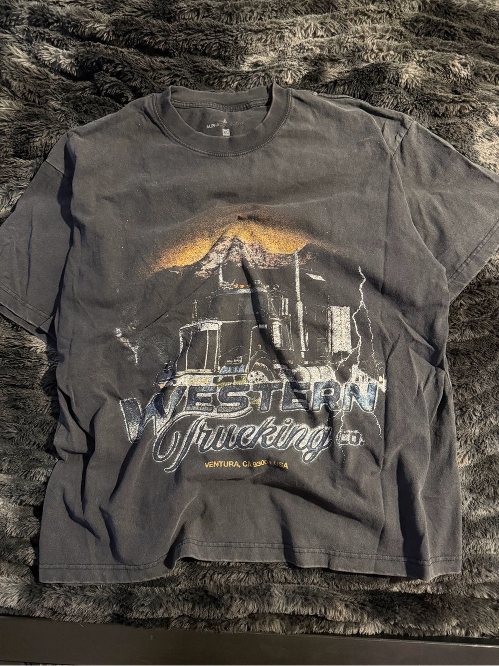 Alpha Collective ‘Western Trucking’ Vintage-Style Tee
